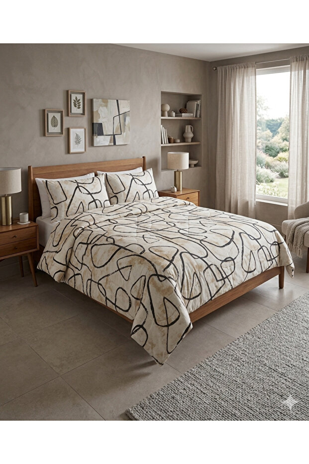 طقم غطاء سرير مزدوج مقاس باتال مع غطاء وسادة 230*250