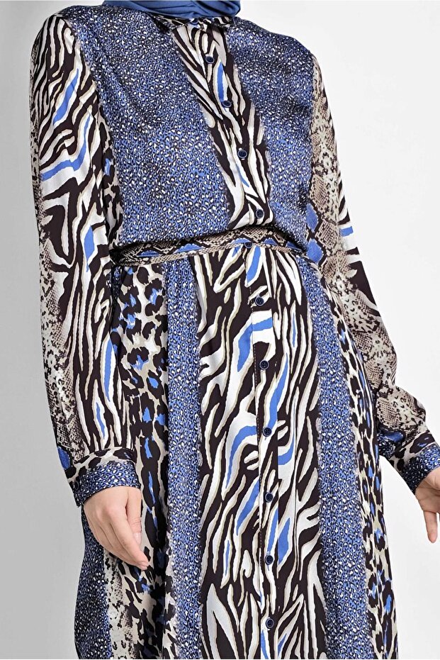 Long Mix Patterned Tunic - 4086 - 4