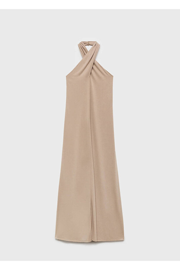 Wrap Collar Dress - 3