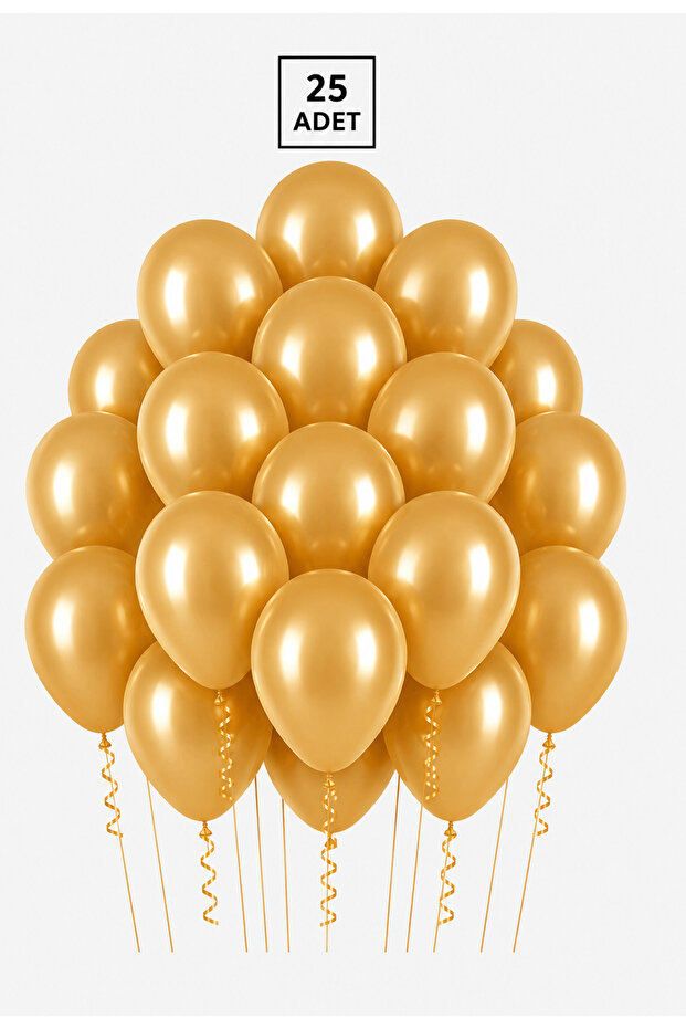 Gold Metallic Color Balloon 25 Pieces