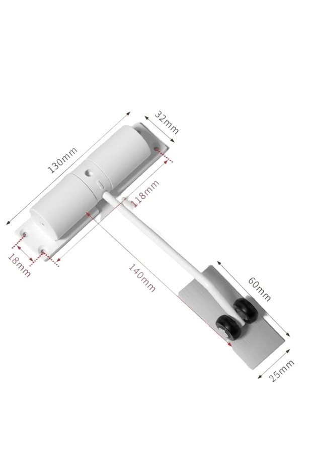 Round-White 30kg Adjustable Tension Door Closer Automatic Safety Spring Heavy Duty Door Closer –Easy