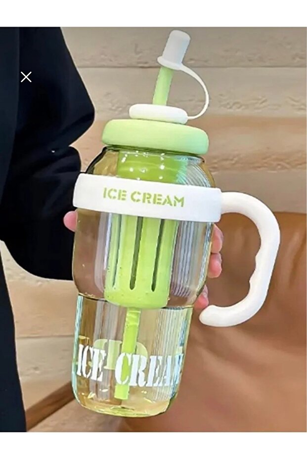 Ice Bottle - Bottle with Straw, Luxury Bottle, Detox Water Bottle, 1300 ml