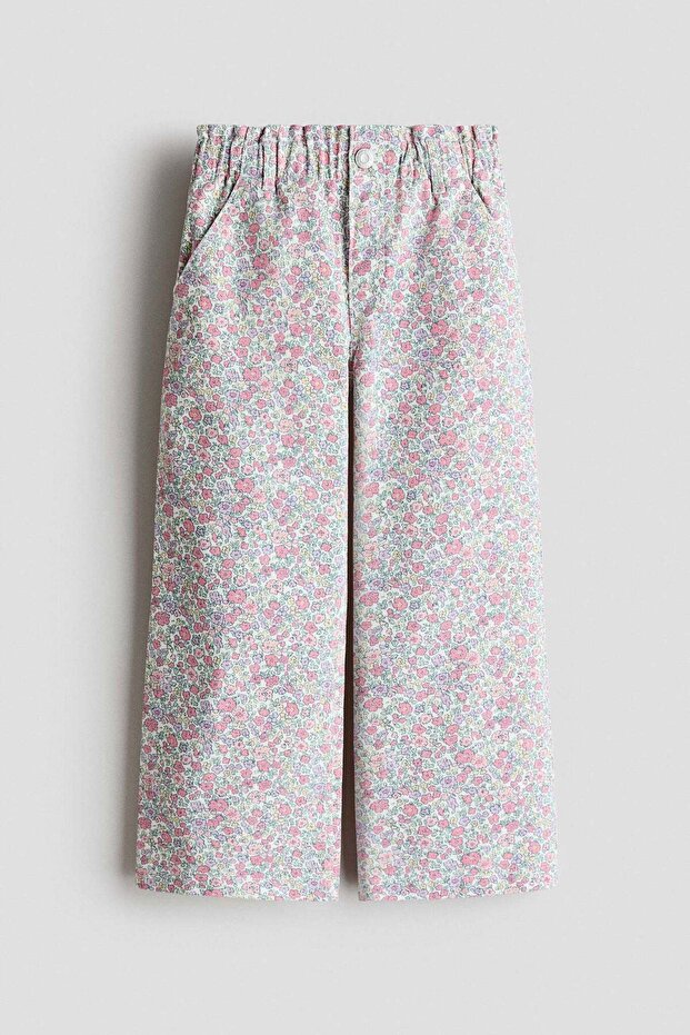 Wide leg paper bag jeans