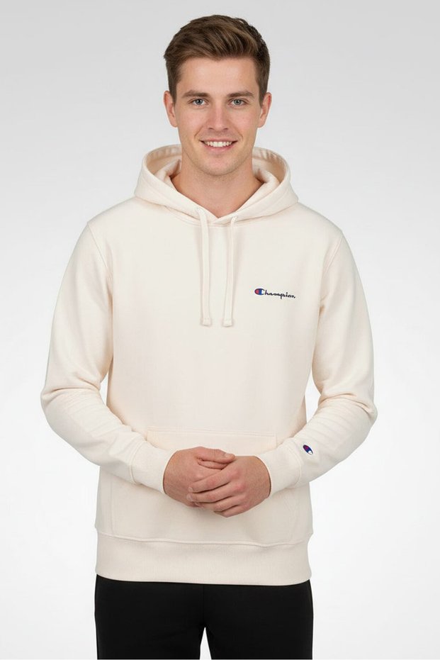 Men Sportswear Fit Long Sleeve Outdoor Hoodie, Peach