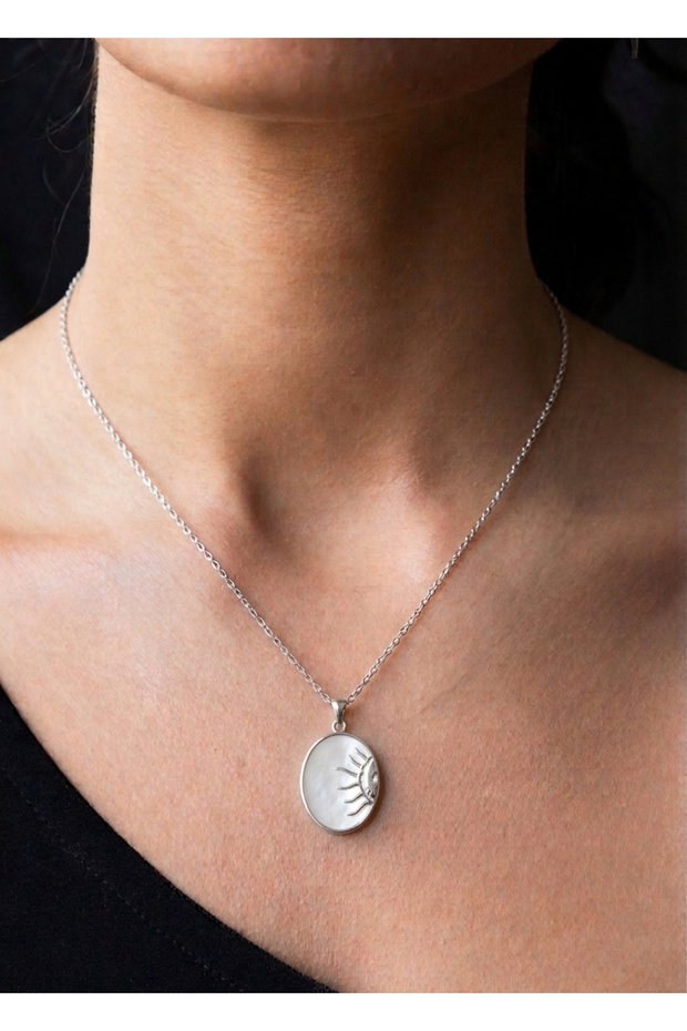 Mirror Sun Steel Necklace