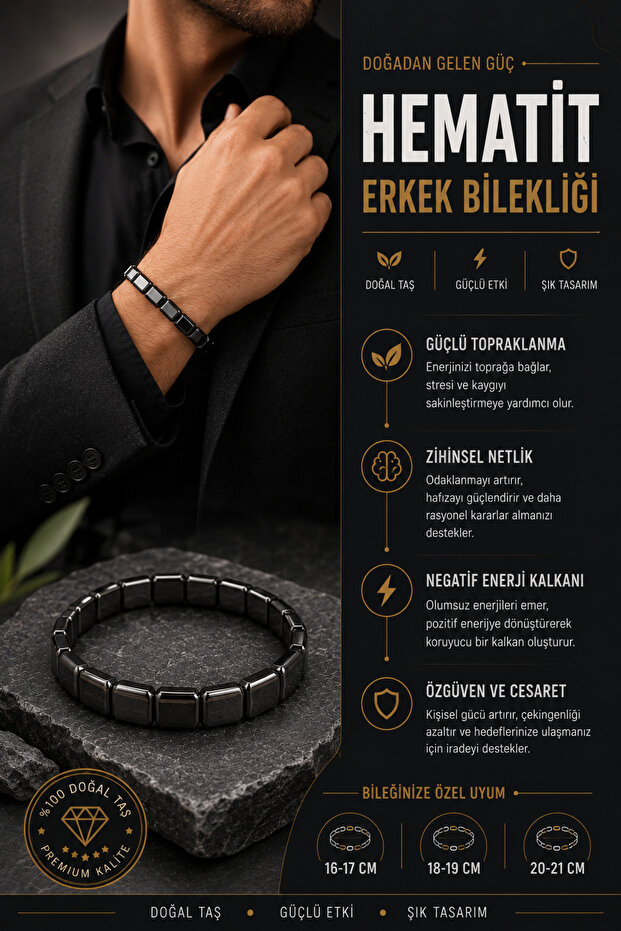 Hematite Men's Bracelet