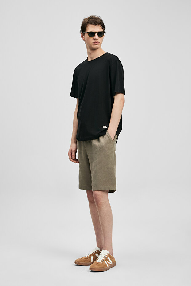 Ανδρικό μπλουζάκι Junya Basic μαύρο - 3