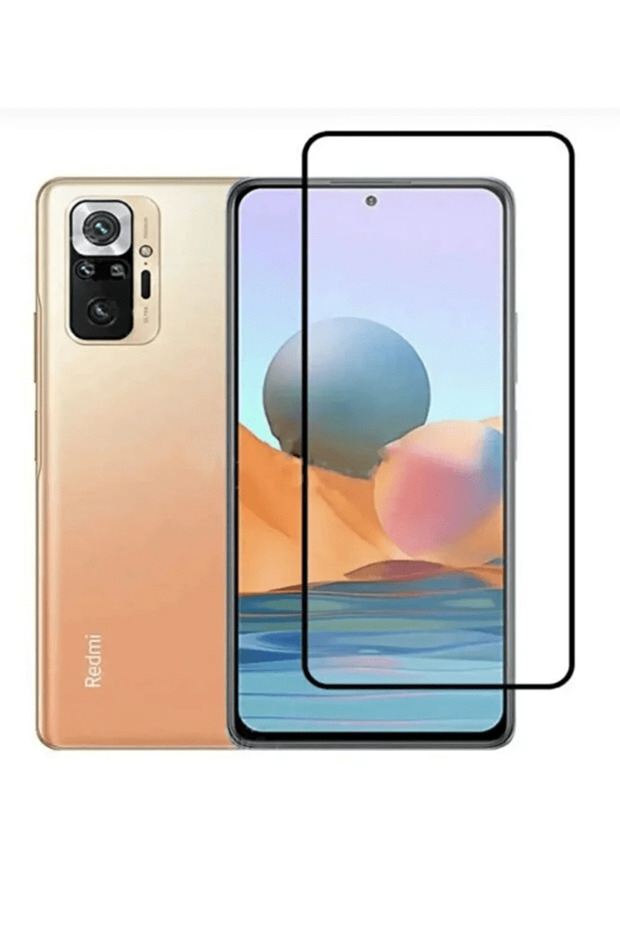 واقي شاشة Redmi Note 10 Pro متوافق تمامًا مع الزجاج الحقيقي المقاوم للكسر بدقة 9H