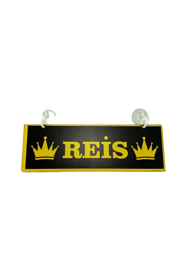 Black Mdf Suction Cup - Glass Ornament Lettering'Reis'
