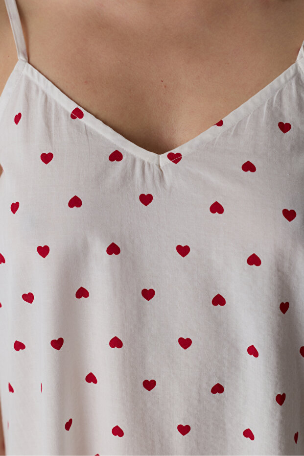 Off-White Red Hearts Nachthemd - 3