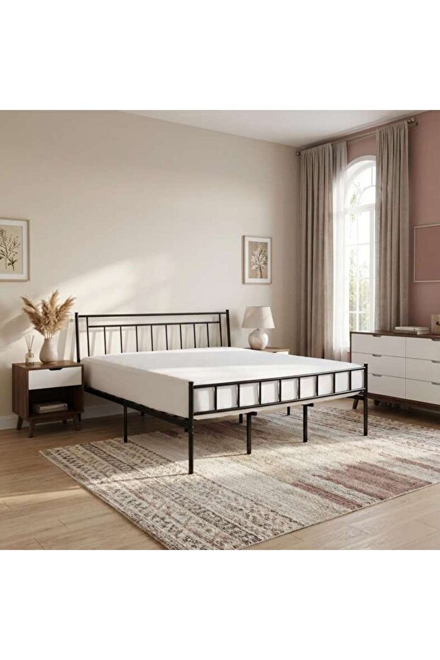 Seon King Bed 180x190 Cm - Black