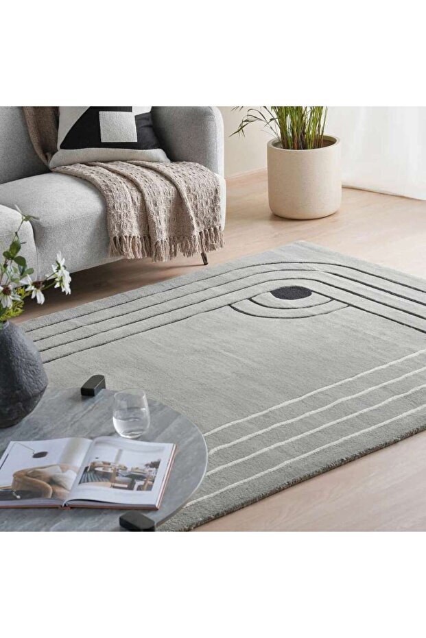 Vento Handtufted Premium Wool Rug 160x230cm - Grey