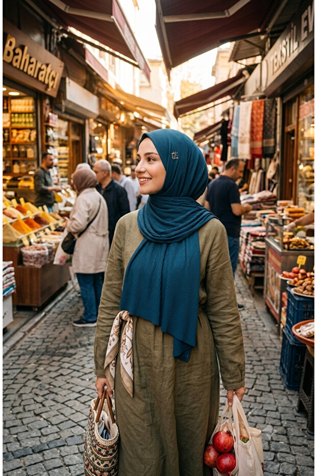 غطاء رأس عملي، غطاء رأس مفيد جدًا، أزرق ماتيك، قطعة واحدة، أنيق وجميل