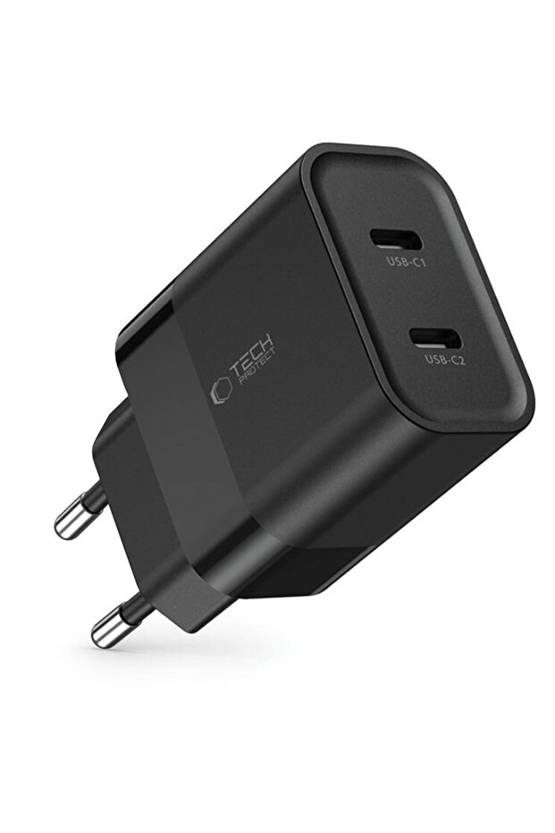 2x USB-C PD 20W Negru - 2