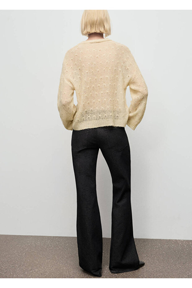 Openwork knitted sweater - 4