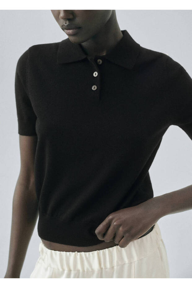100% Wool Polo Neck Sweater