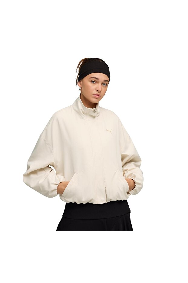 سترة نسائية طراز 635016-87 كريمية اللون