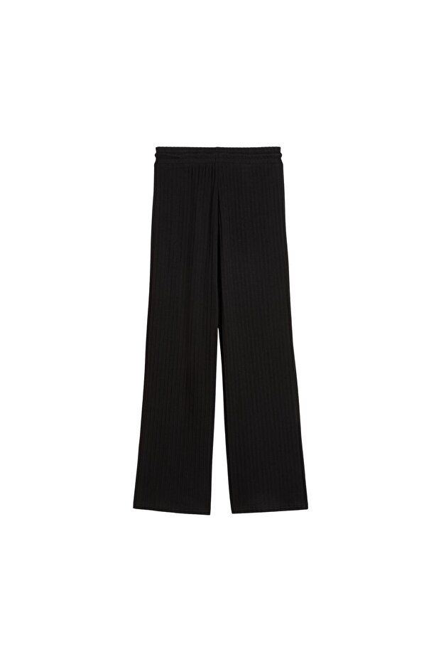 693284-01 Her Comfort High-Waist Wide Kadın Eşofman Altı Siyah - 4