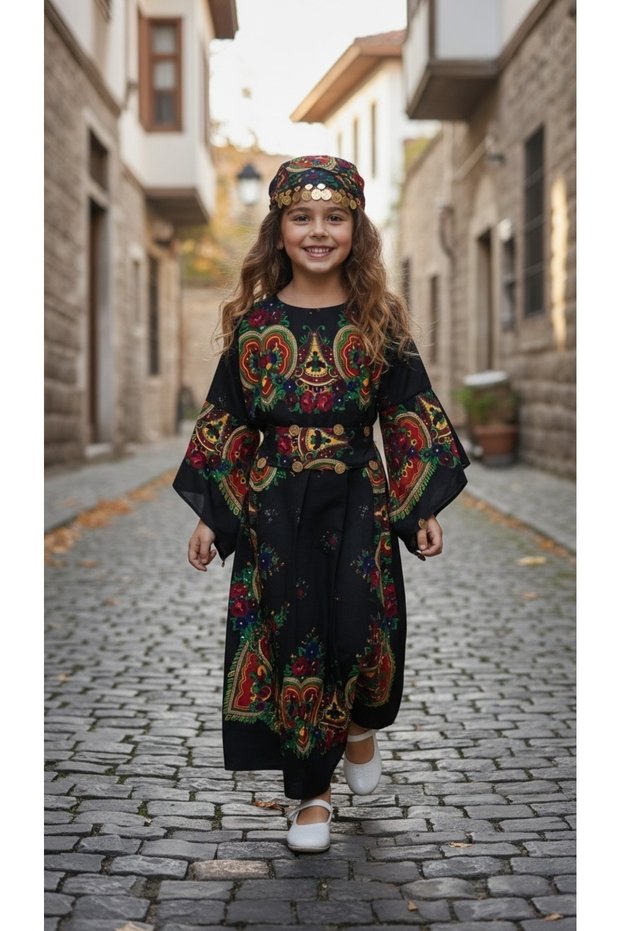 Traditional Hemavi Girl's Dress (Includes Shawl and Belt)