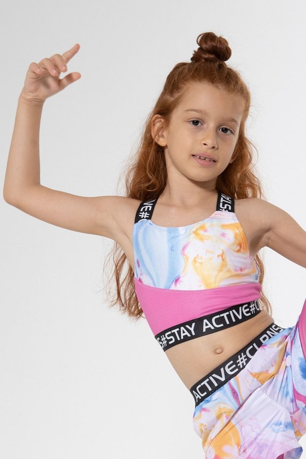 Stay Active Girl's Crop Sports Tank Top