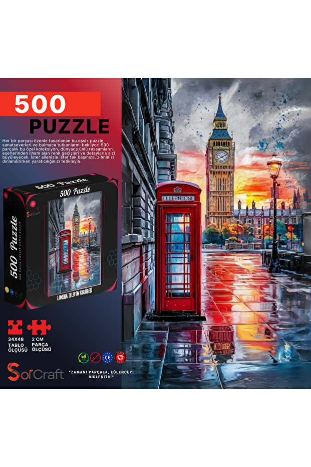 500 Piece Puzzle London Telephone Booth # 276