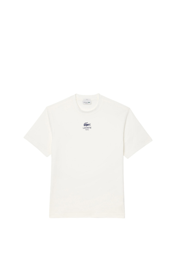 Signature Print Paris Unisex White T-Shirt