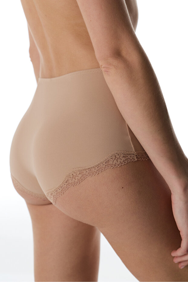 Bej Trim Boyshort Külot - 2