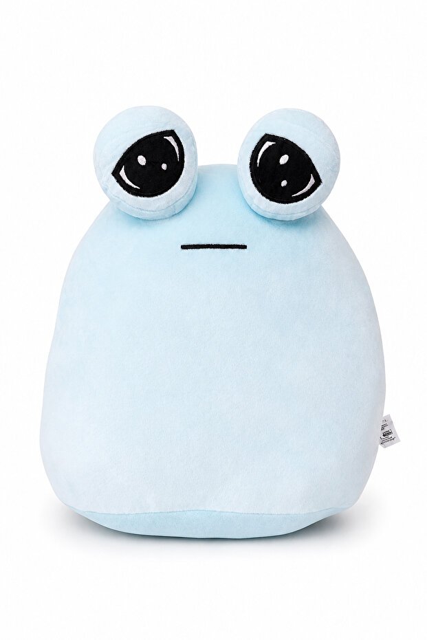 Alien Eye Plush Decorative Pillow 35 cm Blue