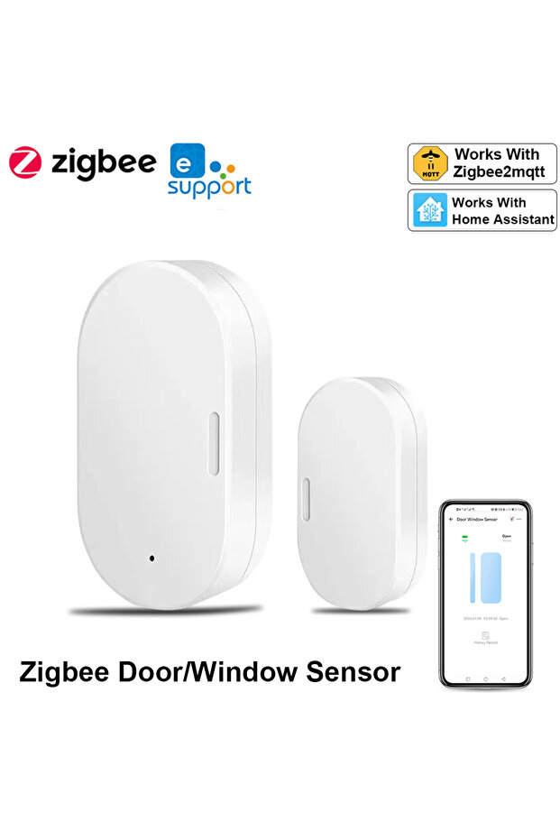 جهاز استشعار الباب Ewelink Zigbee اللاسلكي المغناطيسي للكشف عن النوافذ المفتوحة والمغلقة يعمل مع Zigbee2...