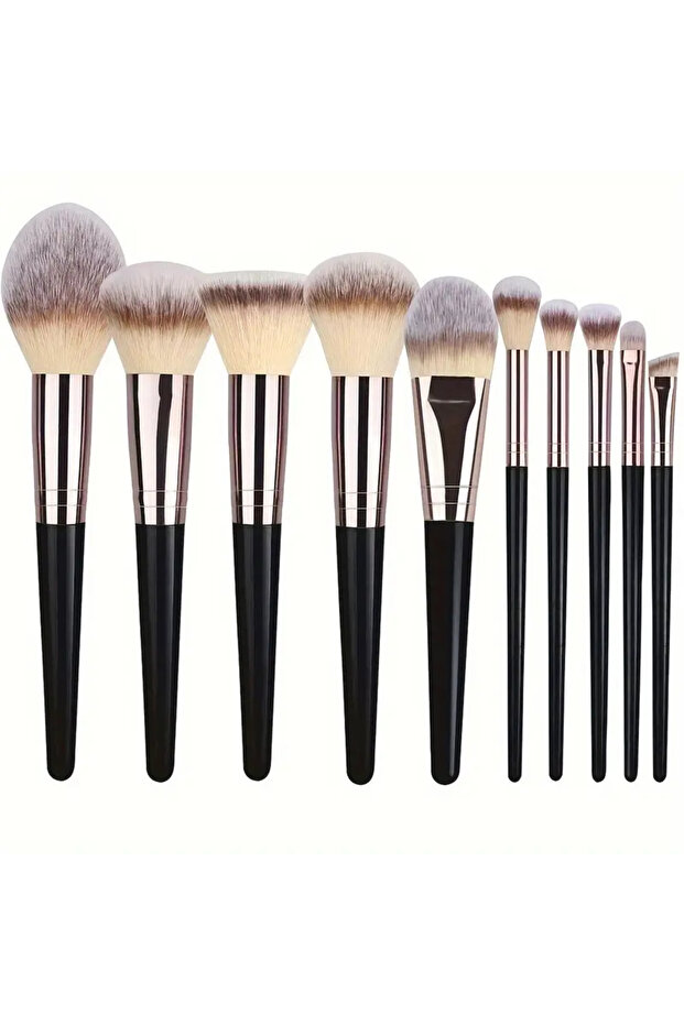 132-BK-10PCS 3-20PCS مجموعة فرش مكياج ناعمة ورقيقة، أدوات تجميل لكريم الأساس والبودرة
