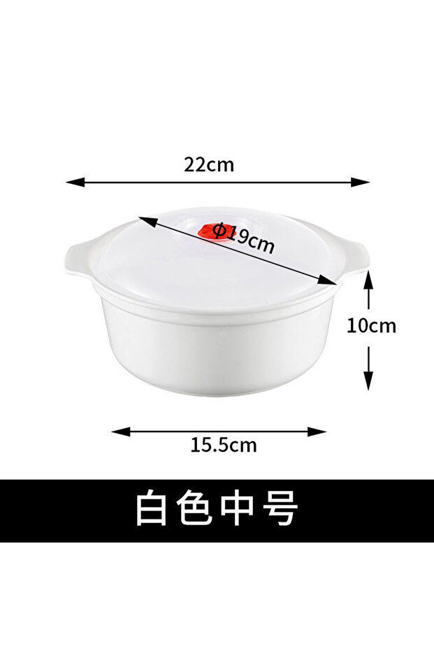 1600ml Microwave Oven Special Box Heated Soup Pot Rice Steamed Hot Steamed Buns with Lid Eco-friendl