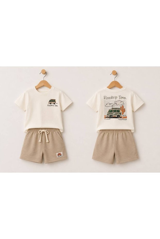 Minibus Printed Shorts Set