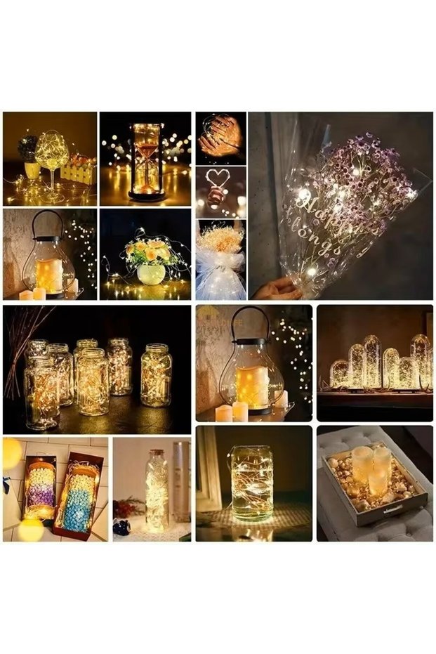 1M 10LED Warm White 10pcs LED String Lights Battery Powered Colored Atmosphere Fairy Garlands Light