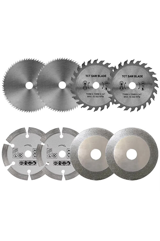 8pcs 75mm 4/8pcs 75mm 3" Carbide Circular Saw Blade Wood Cutting Dics Stone Cutting Disc Glass Cutti