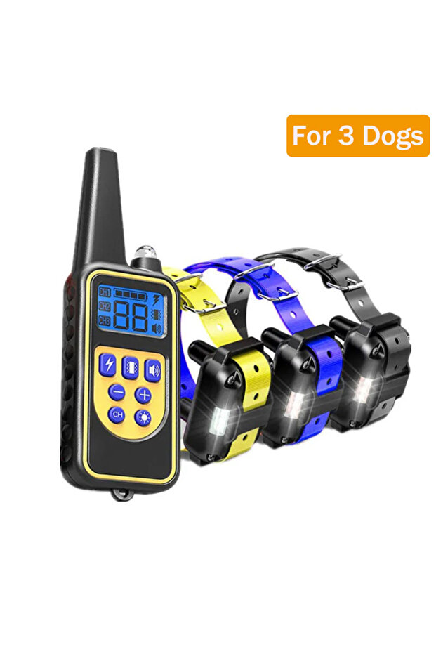 For 3 Dogs Electric Dog Training Collar Waterproof Dog Bark Collar Pet With Remote Control Rechargea