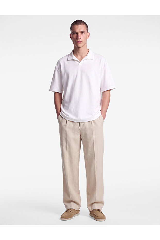Cotton Short Sleeve Comfortable Fit Polo Collar T-Shirt