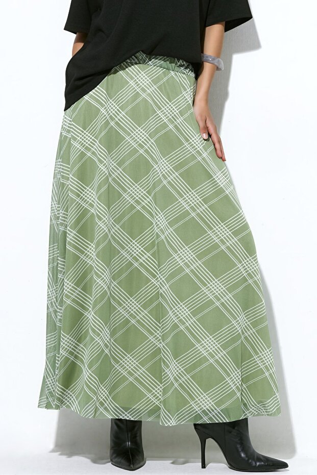 Bdart High Waist Floral Print Maxi Skirt