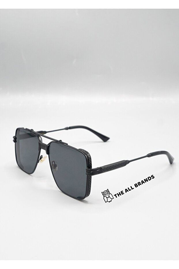 Unisex Pilot Sunglasses Black Frame Smoked Glass Uv Protection York C1