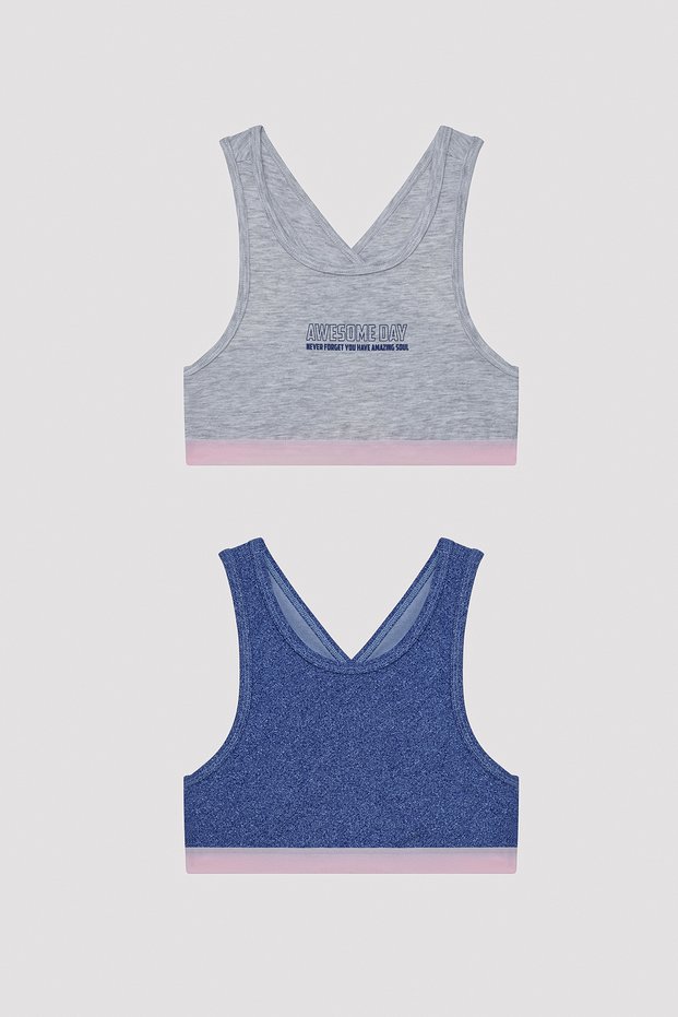 Girl's Awesome Day Multicolored 2-Piece Sports Top