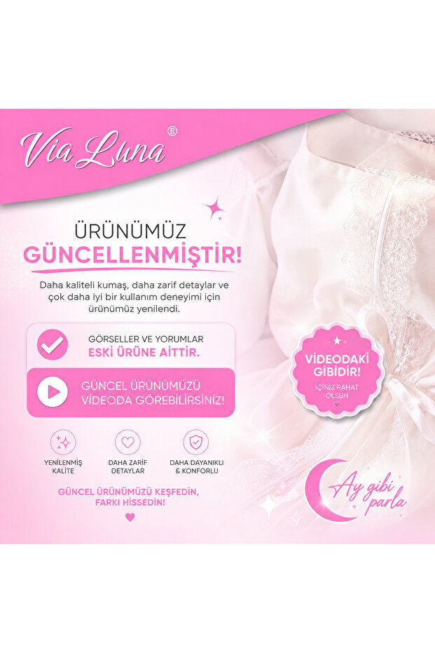 Kadın Ekru Kaşkorse Dantel Detaylı V Yaka Kısa Kollu Bluz Slim Fit Via Luna Rosess VL150 - 3