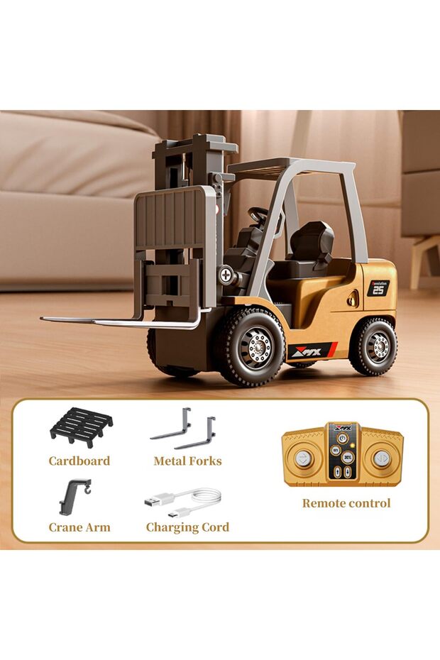 forklift 1/64 Mini Remote Control Bulldozer, RC Construction Vehicle, RC Engineering Truck – Gift fo