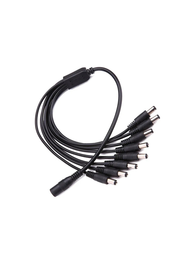 1 to 4 5.5mm X 2.1mm 1 Female to 4ways 8ways Male DC Power Splitter Plug Cable Adapter 12V For CCTV