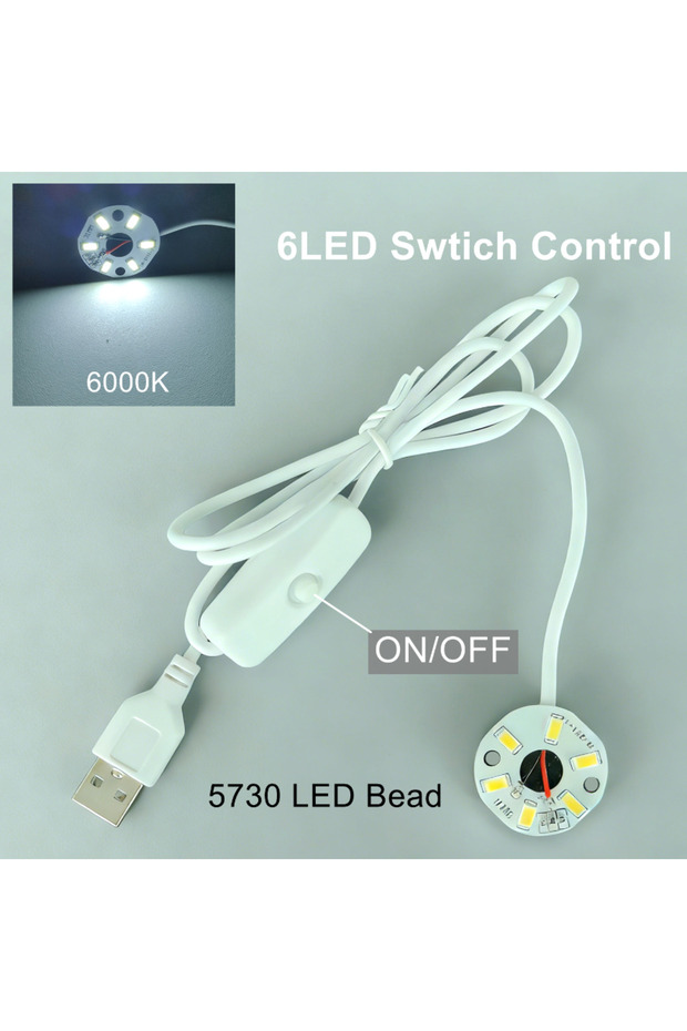 4 قطع مصابيح LED RGB متدرجة الألوان بتحكم باللمس قابلة للتعتيم عالية السطوع 5 فولت USB - أبيض
