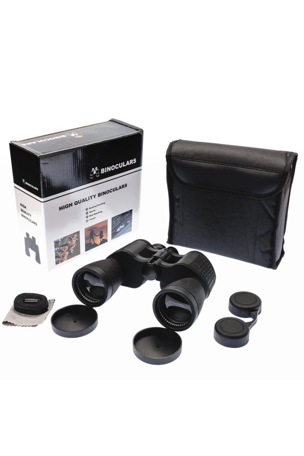 7X50 – Professional Handheld Binoculars with Large Front Eyepiece – 1000m/56m – Black V4