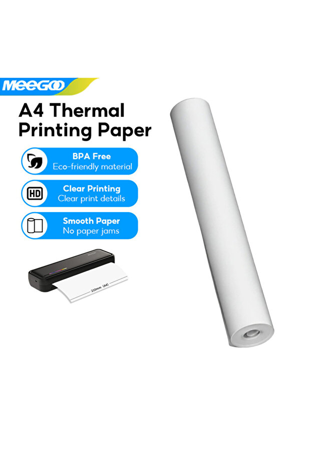 1 Roll Paper Thermal Paper for Portable Thermal Printer BPF Free Material Safe High Quality Printing