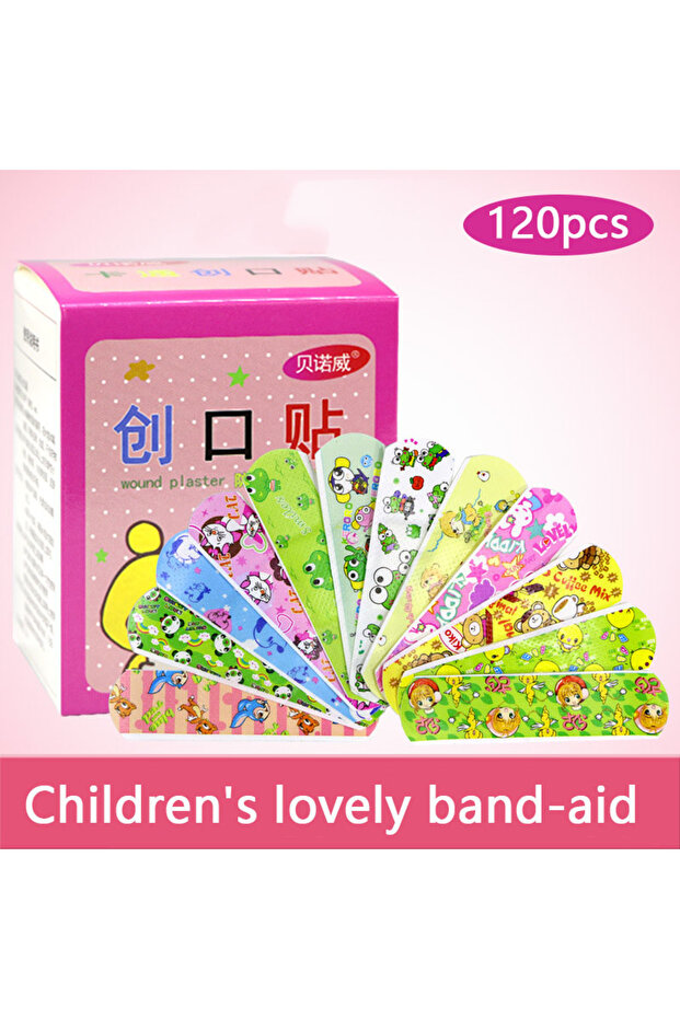 Cartoon Pink 120PCS 120Pcs/lot Cartoon Animal Pattern Children's Catch Plaster Patch First-Aid Child