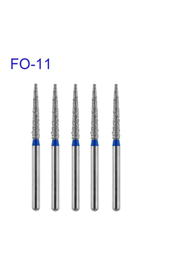 FO-11 Dental Drills FO Series Flame Ogival End Dental Diamond Burs 5pcs/pack For High Speed Handpiec