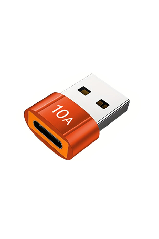 محولات شحن USB صغيرة برتقالية اللون من نوع A إلى USB C، سهلة التوصيل للكاميرات وغيرها
