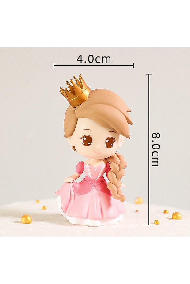 Princess Princess Cake Topper Happy Birthday Castle Prince Cake Decoration for Kids Girl's Birthday
