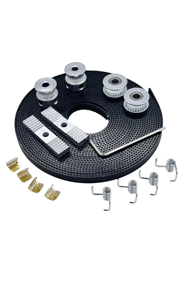 20PCS DIY KIT 20PCS Timing Belt Pulley DIY Kit 2pcs 20 Tooth Pulley 5meter 6MM GT2 Timing Belt 2pc F
